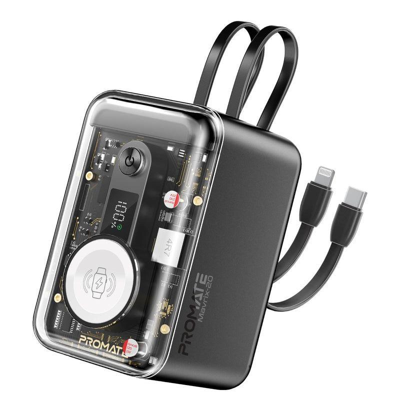 Mavrix‑20 – 20,000 mAh Transparent Power Bank with Up to 65W Fast Charging