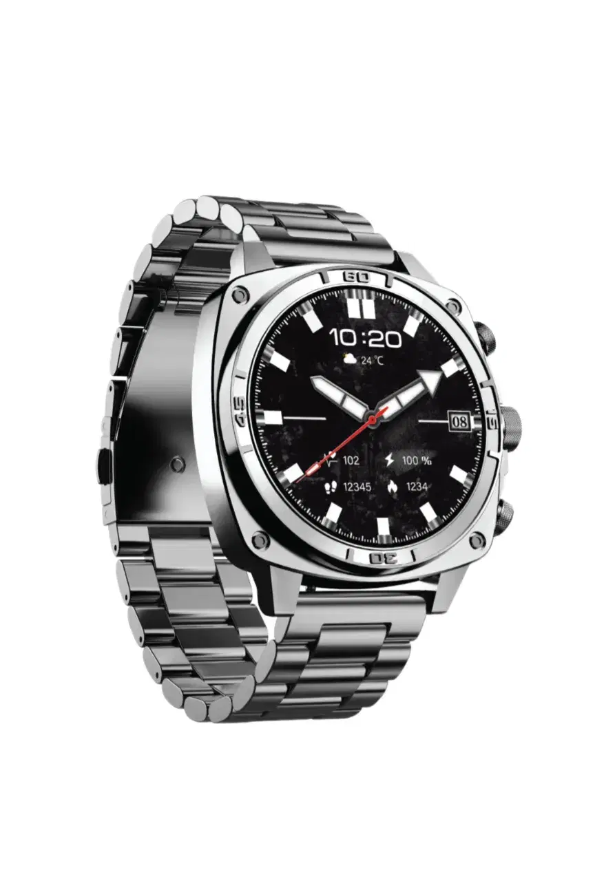 Porodo PD-LFST171-SL Chrono Steel Smart Watch