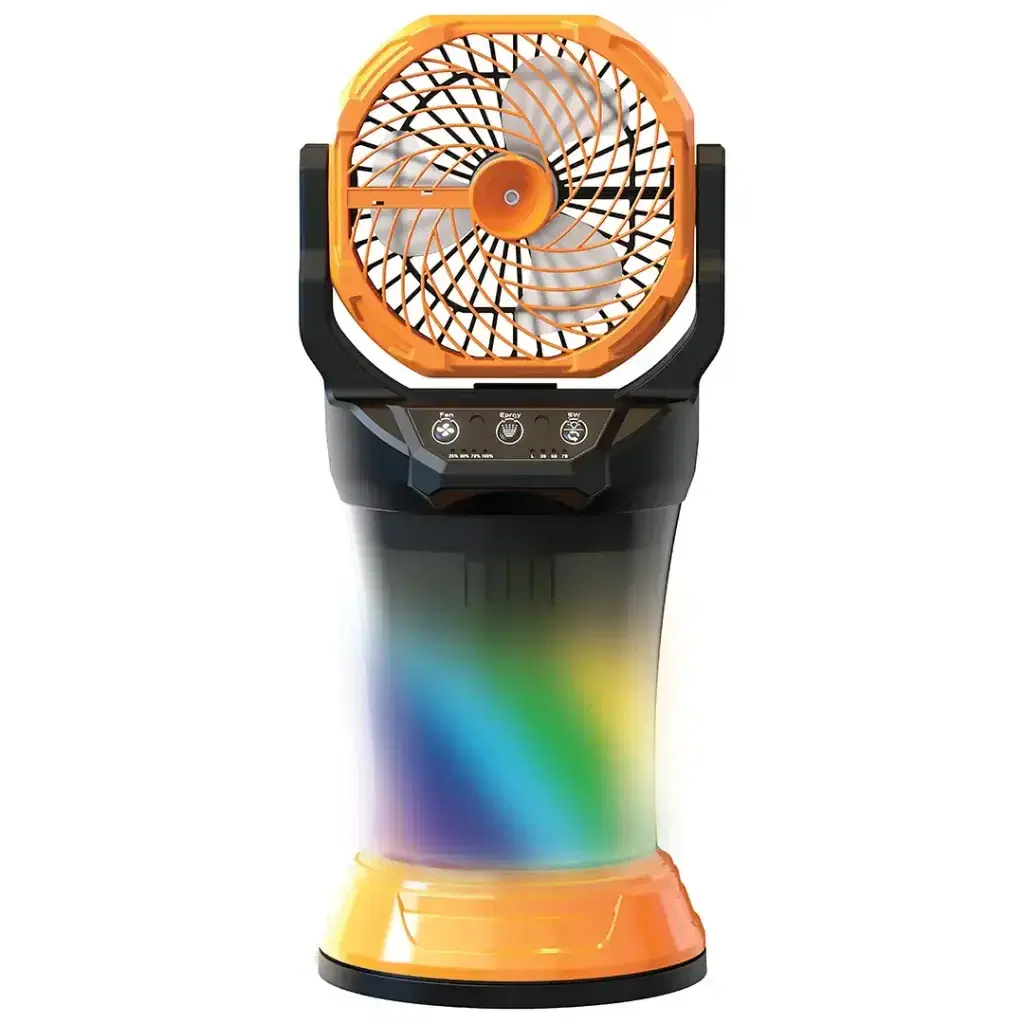 Porodo PDMDX65OGBK Fresh Pulse Portable Misting Fan