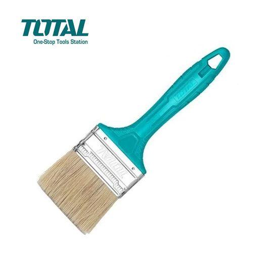 TOTAL THT845256 2.5″ (63 mm) Paint Brush – Rubber Handle for Broad Coverage