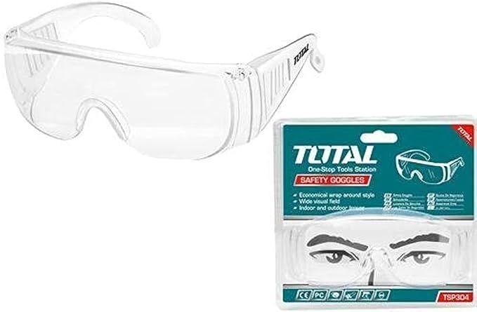 TOTAL TSP304 Safety Glasses – Full-Frame Design, Clear Lenses, Adult