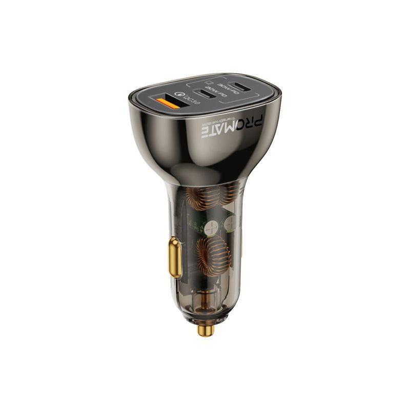 TransDrive‑80W – 80W Transparent Multi‑Port Car Charger with QC 3.0 & Power Delivery