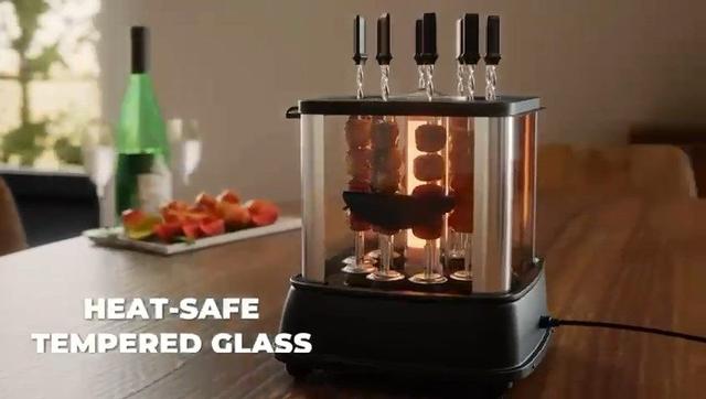 Porodo GrillJet Electric Rotisserie Grill – Auto Rotating Skewers for Perfect BBQ