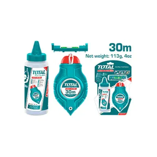 TOTAL THT661301 30 m Chalk Line Reel – Accurate Line Marking for Construction