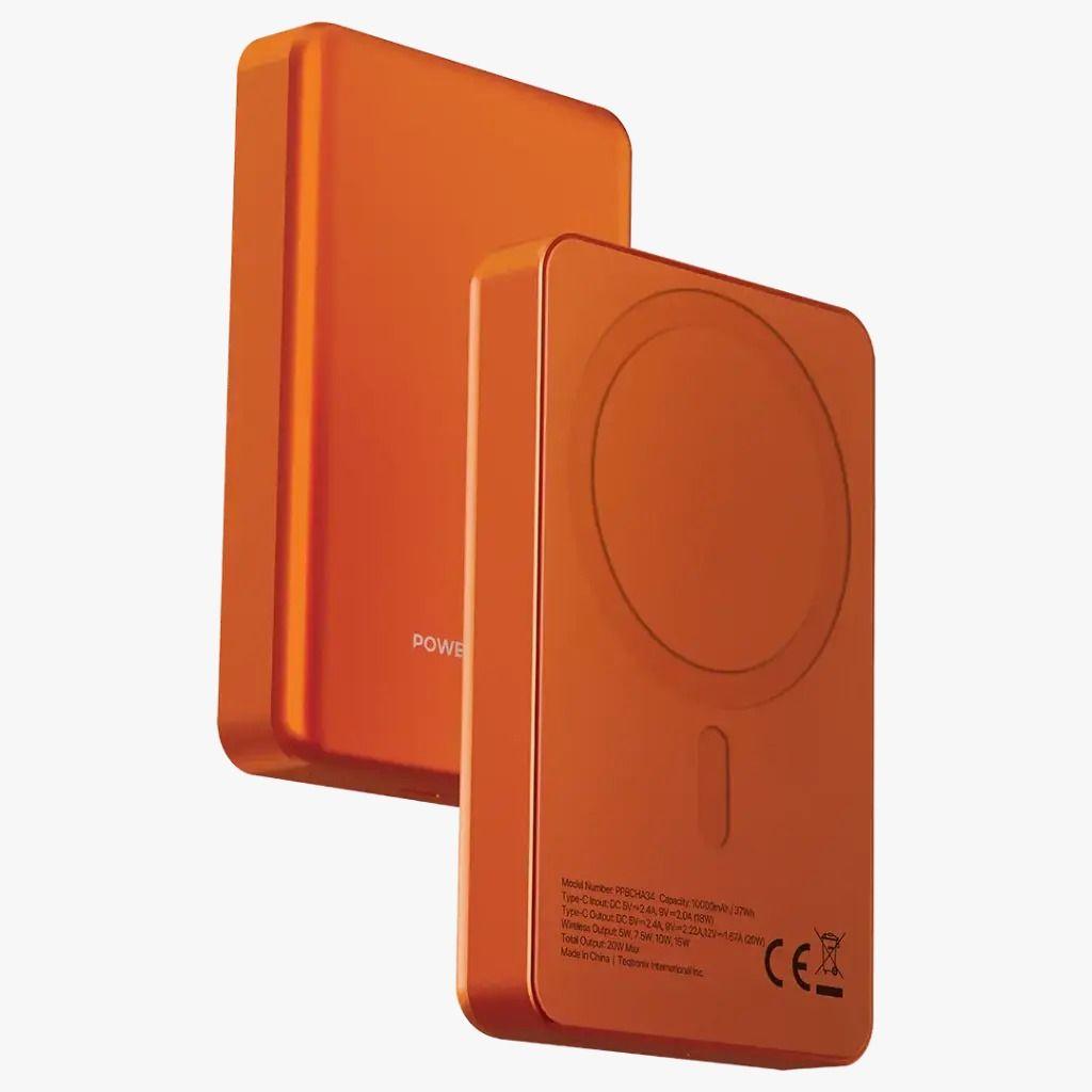 Powerology PPBCHA34OG Spetelli 10000mAh MagSafe Aluminum Power Bank – 20W PD Fast Charging