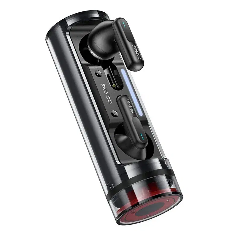 Transparent Cylinder-Shaped Earphones, 14.2mm Bluetooth Headset